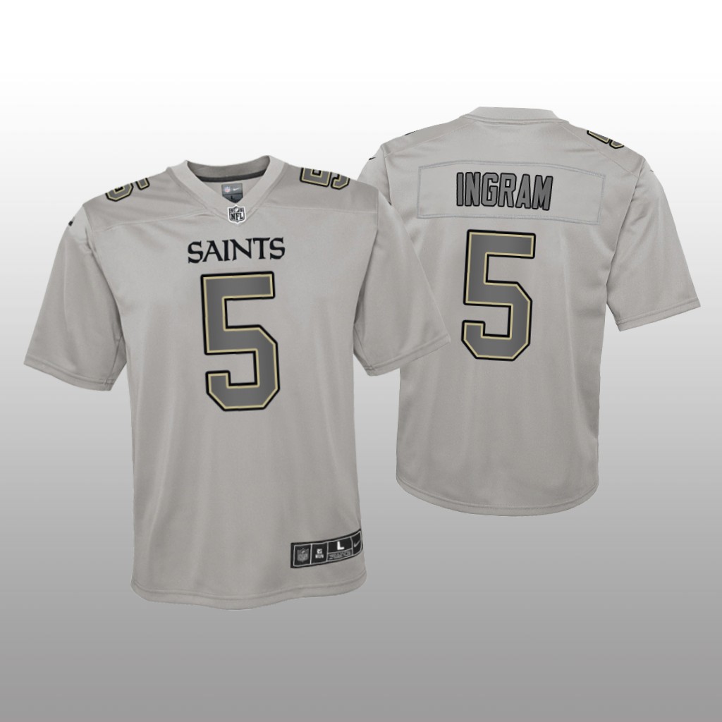 New Orleans Saints Mark Ingram Gray Jersey Atmosphere Fashion Game - Youth