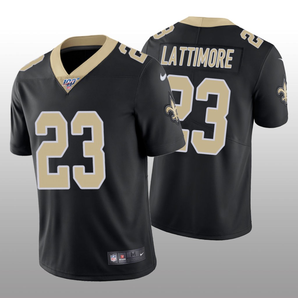 New Orleans Saints Marshon Lattimore Black Vapor Limited Jersey 100th Season - Men's