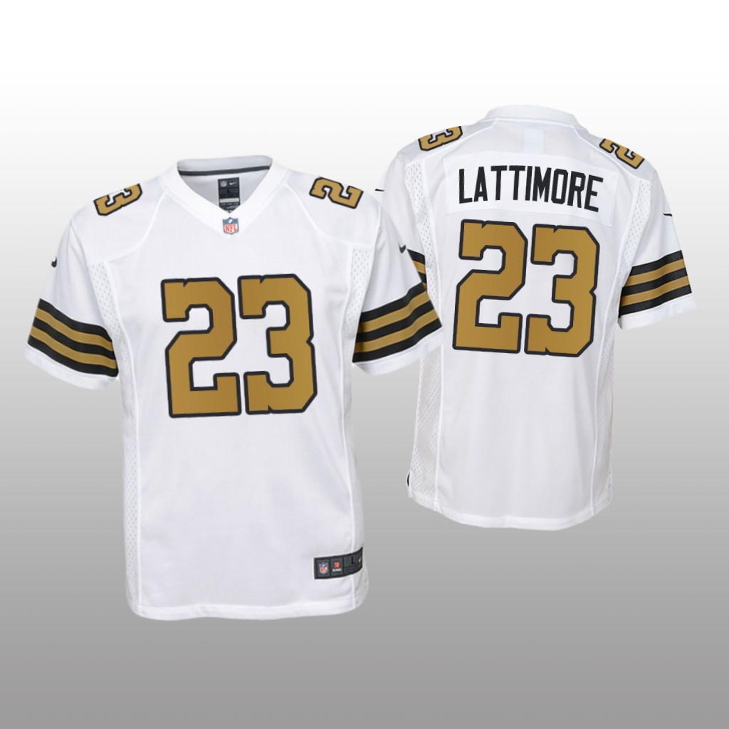 New Orleans Saints Marshon Lattimore White Jersey Game - Youth