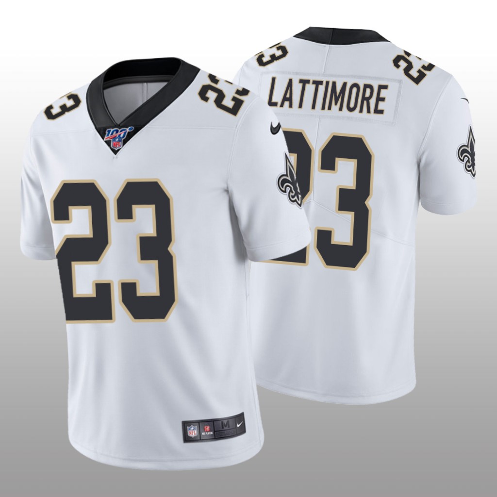 New Orleans Saints Marshon Lattimore White Vapor Limited Jersey 100th Season - Men's