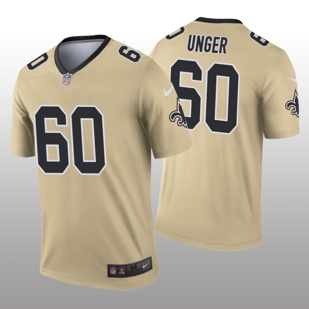 New Orleans Saints Max Unger Gold Jersey Inverted Legend - Men's