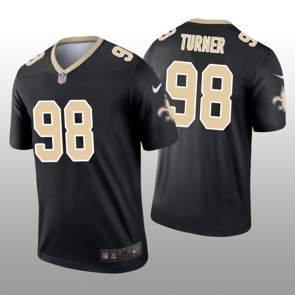 New Orleans Saints Payton Turner Black Jersey Legend - Men's