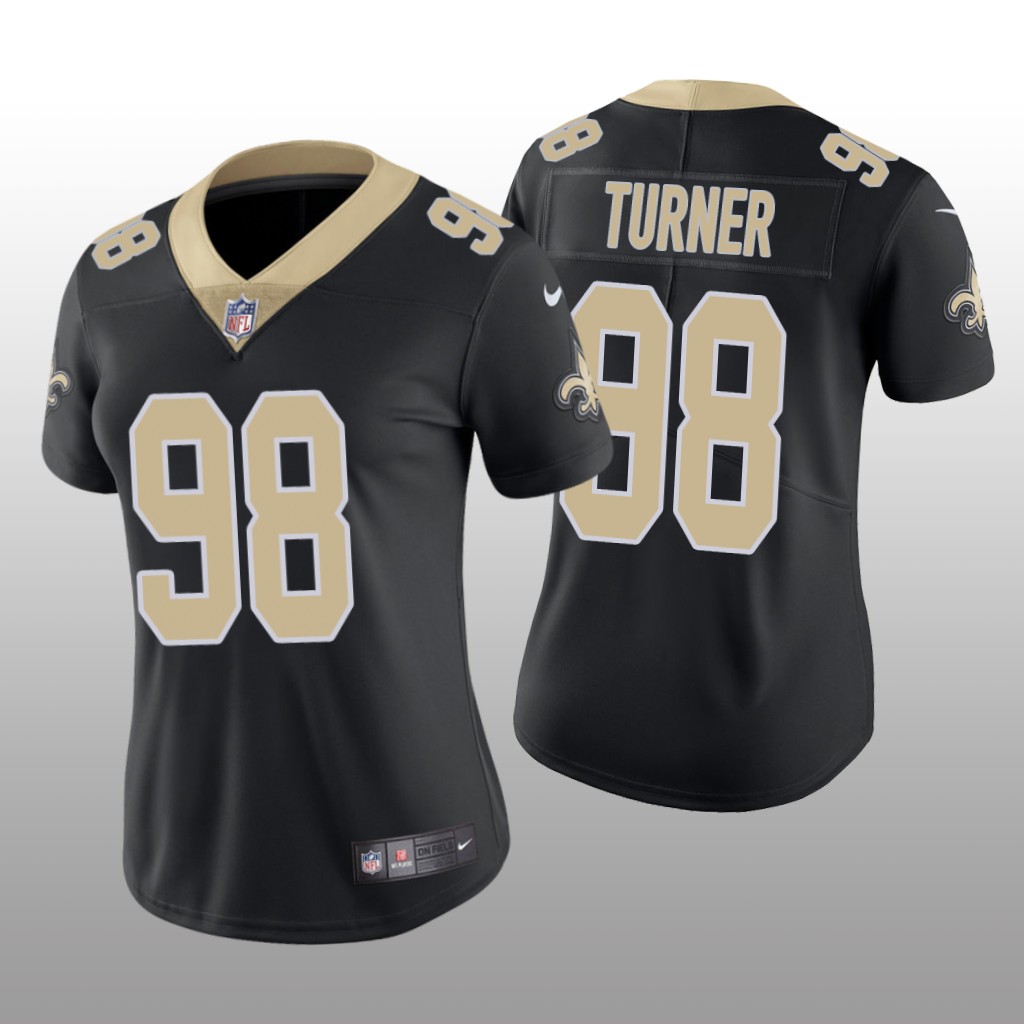 New Orleans Saints Payton Turner Black Jersey Vapor Limited - Women's