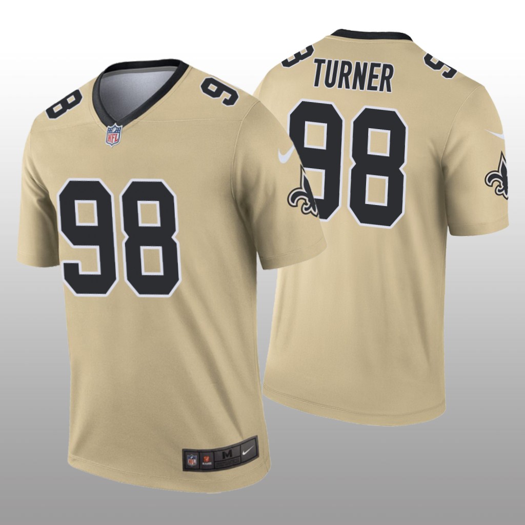 New Orleans Saints Payton Turner Gold Jersey Inverted Legend - Men's
