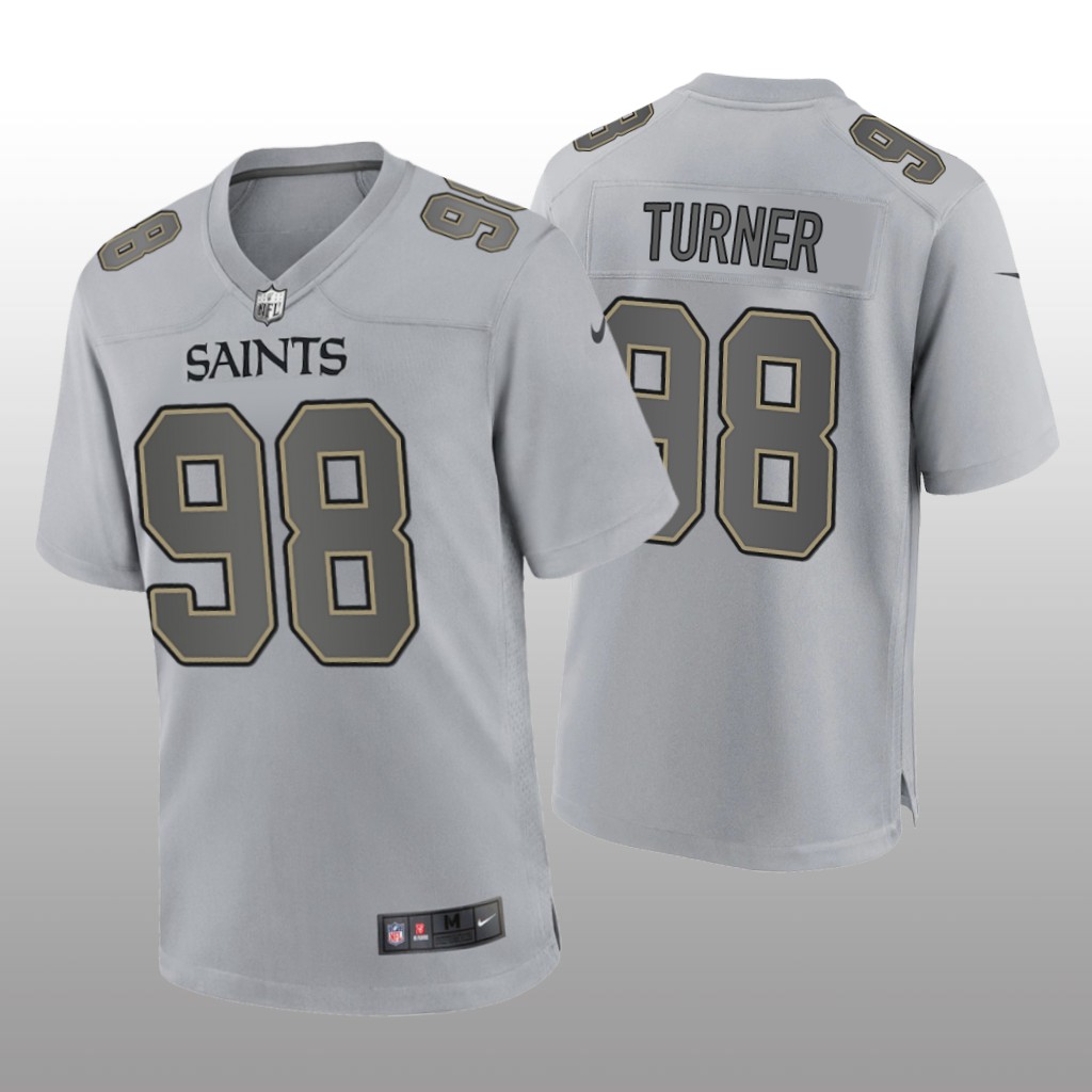 New Orleans Saints Payton Turner Gray Jersey Atmosphere Fashion Game - Men's