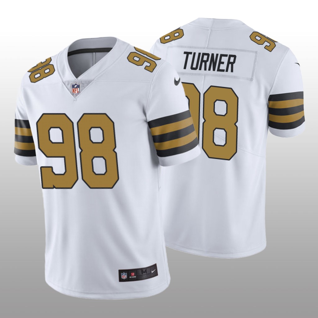 New Orleans Saints Payton Turner White Jersey Color Rush Limited - Men's