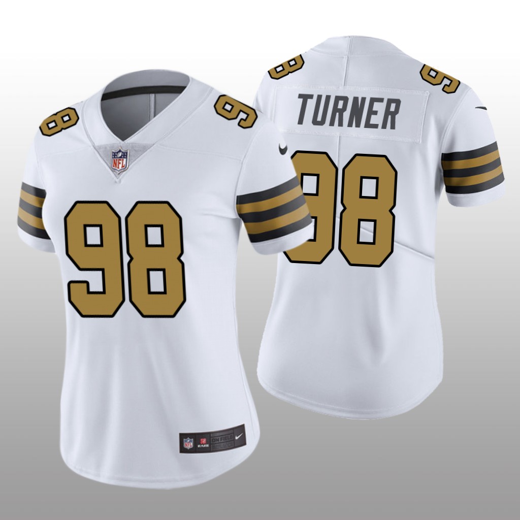 New Orleans Saints Payton Turner White Jersey Color Rush Limited - Women's