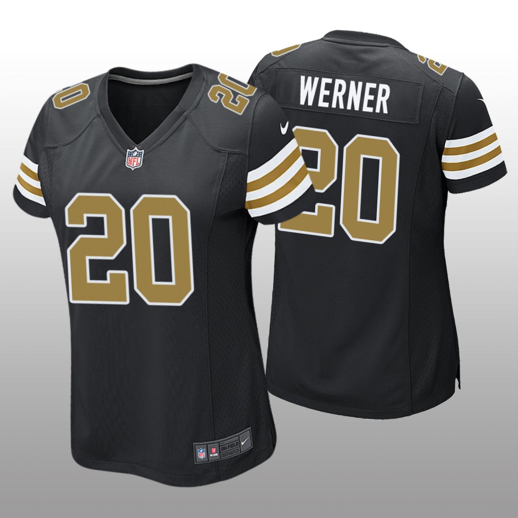 New Orleans Saints Pete Werner Black Jersey Alternate Game - Women's