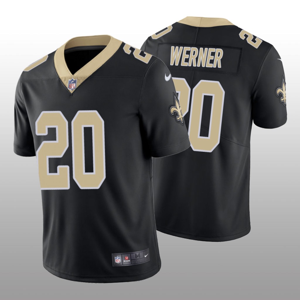 New Orleans Saints Pete Werner Black Jersey Vapor Limited - Men's