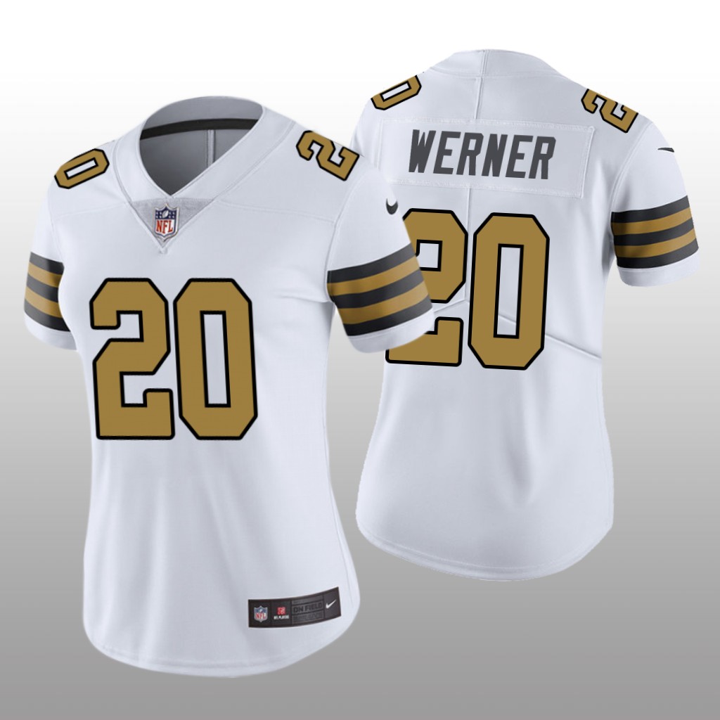 New Orleans Saints Pete Werner White Jersey Color Rush Limited - Women's