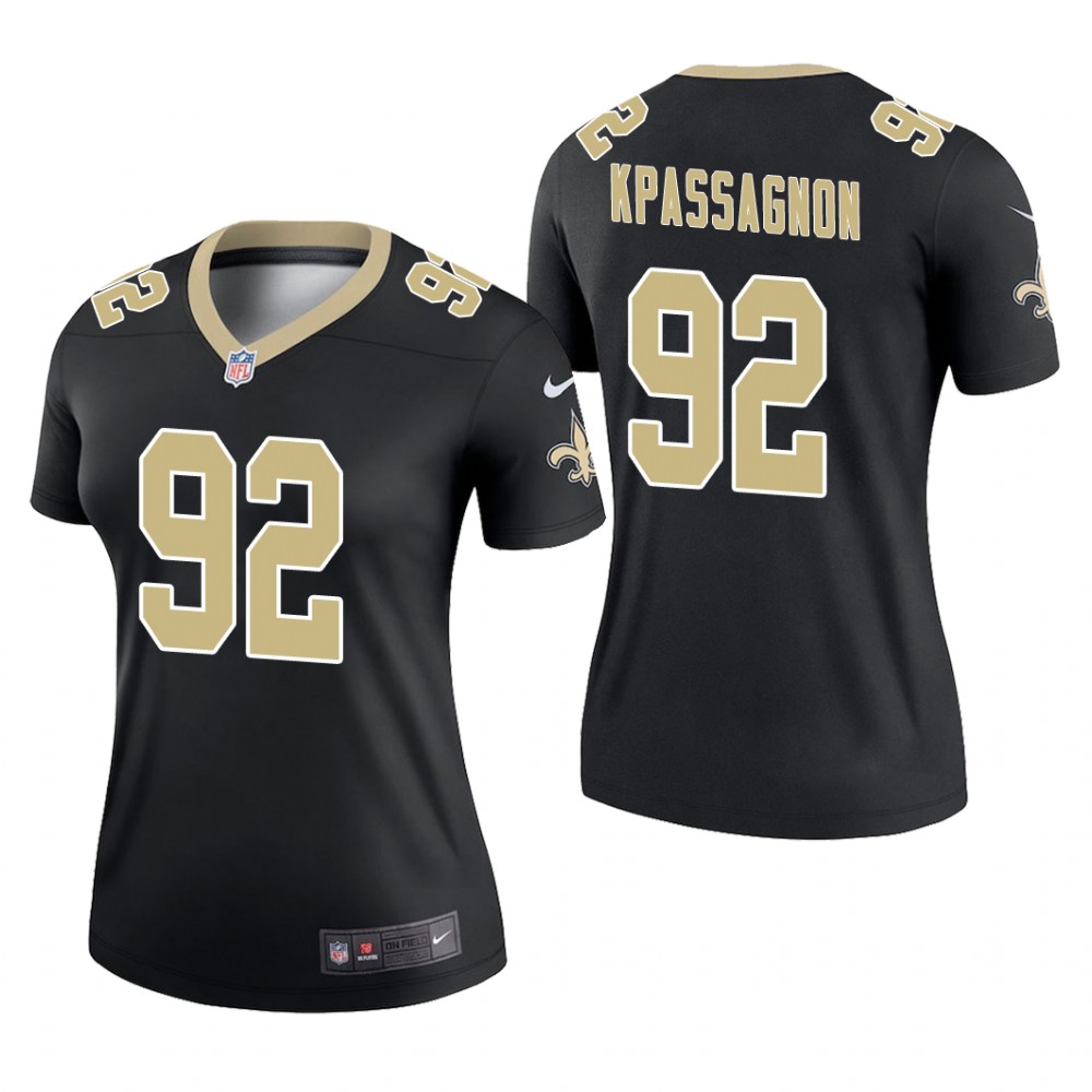 New Orleans Saints Tanoh Kpassagnon Black Jersey Legend - Women's