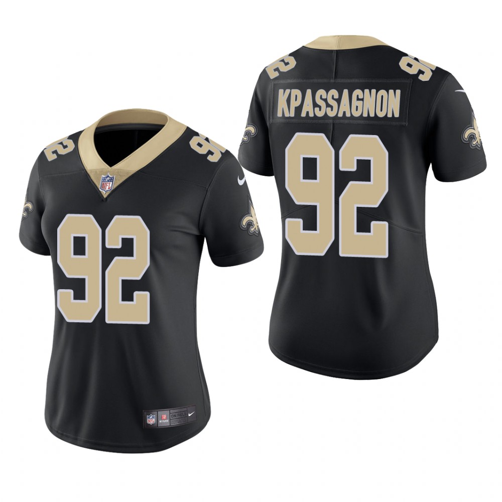 New Orleans Saints Tanoh Kpassagnon Black Jersey Vapor Limited - Women's