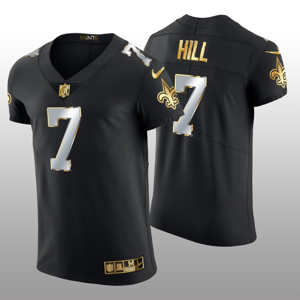 New Orleans Saints Taysom Hill Black Elite Jersey Golden Edition Men's