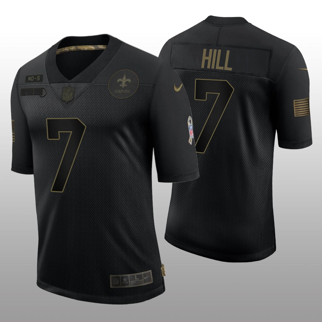 New Orleans Saints Taysom Hill Black Limited Jersey 2020 Salute to Service - Men's
