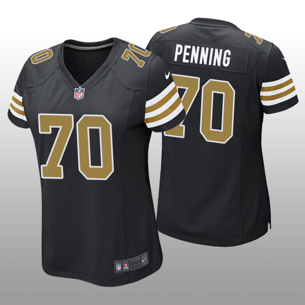 New Orleans Saints Trevor Penning Black Jersey Alternate Game - Women's