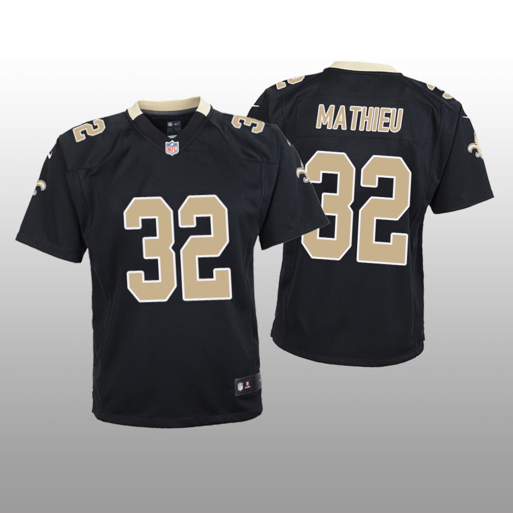 New Orleans Saints Tyrann Mathieu Black Jersey Game - Youth