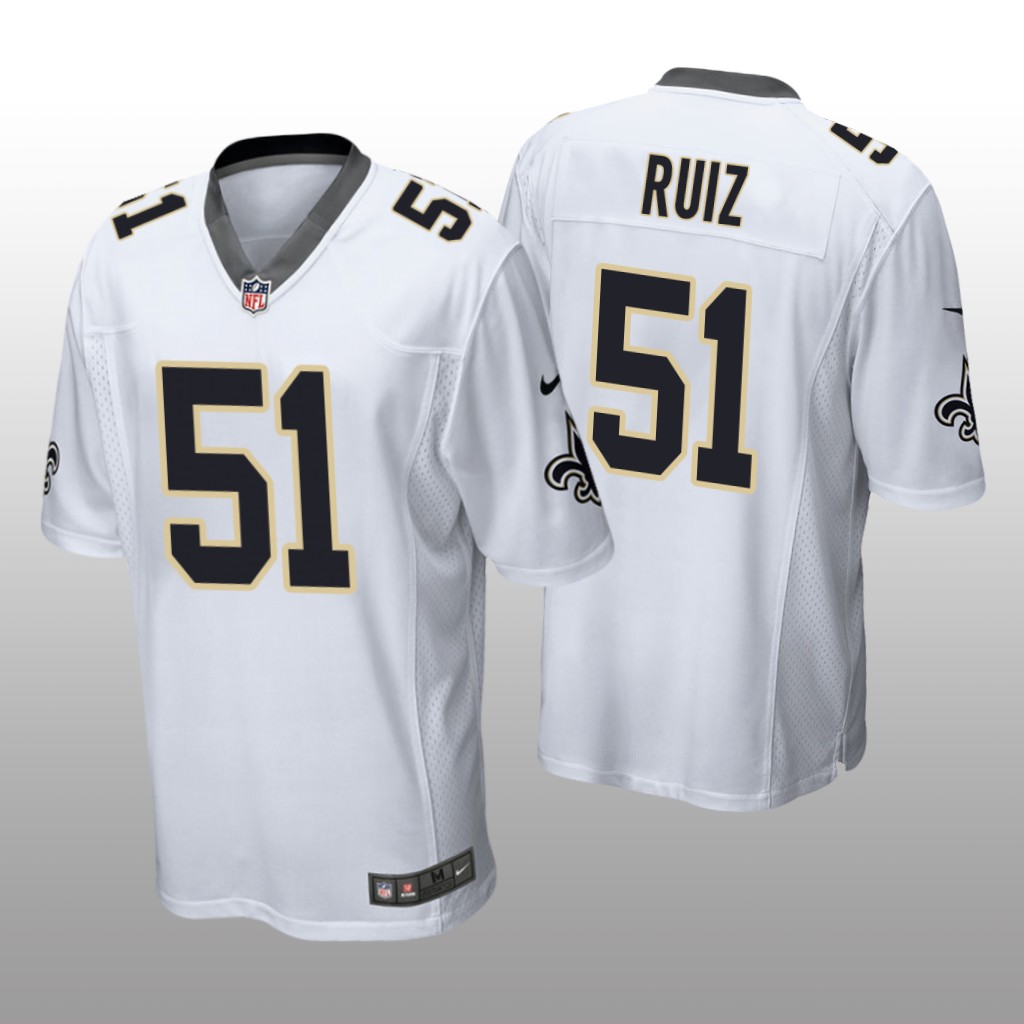 New Orleans Saints White 2020 NFL Draft Cesar Ruiz Game Jersey