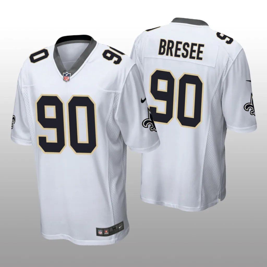 New Orleans Saints White 2023 NFL Draft Bryan Bresee Game Jersey