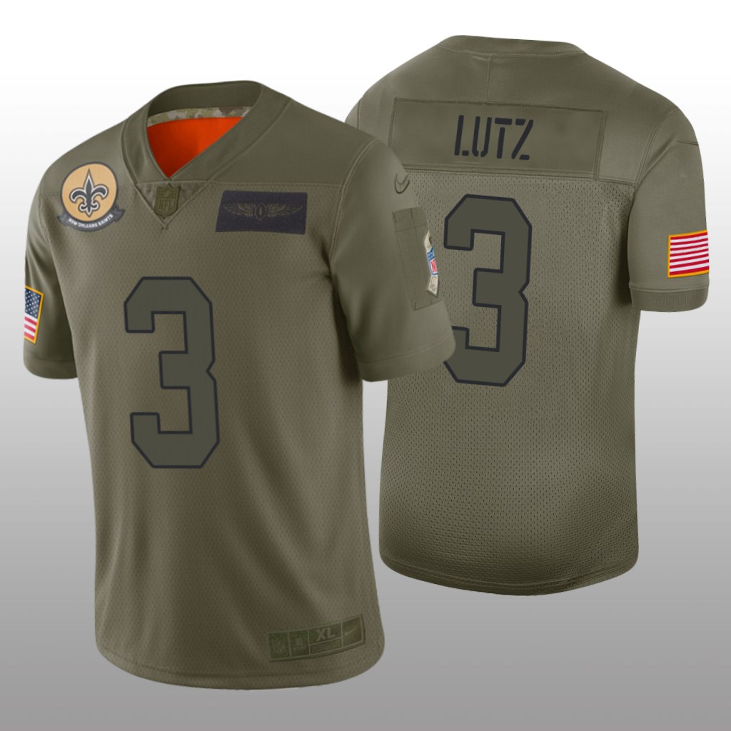 New Orleans Saints Wil Lutz Camo Limited Jersey 2019 Salute to Service - Men's