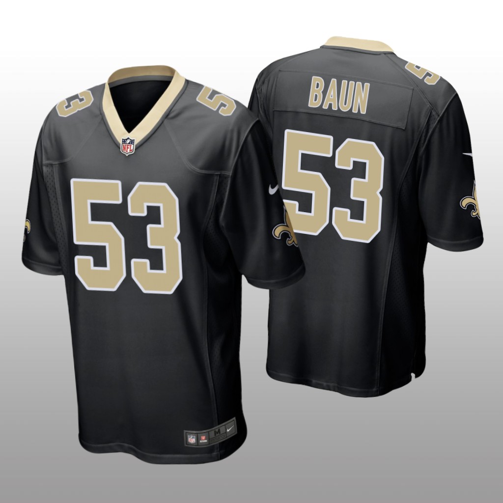 New Orleans Saints Zack Baun Black Jersey Game - Men's