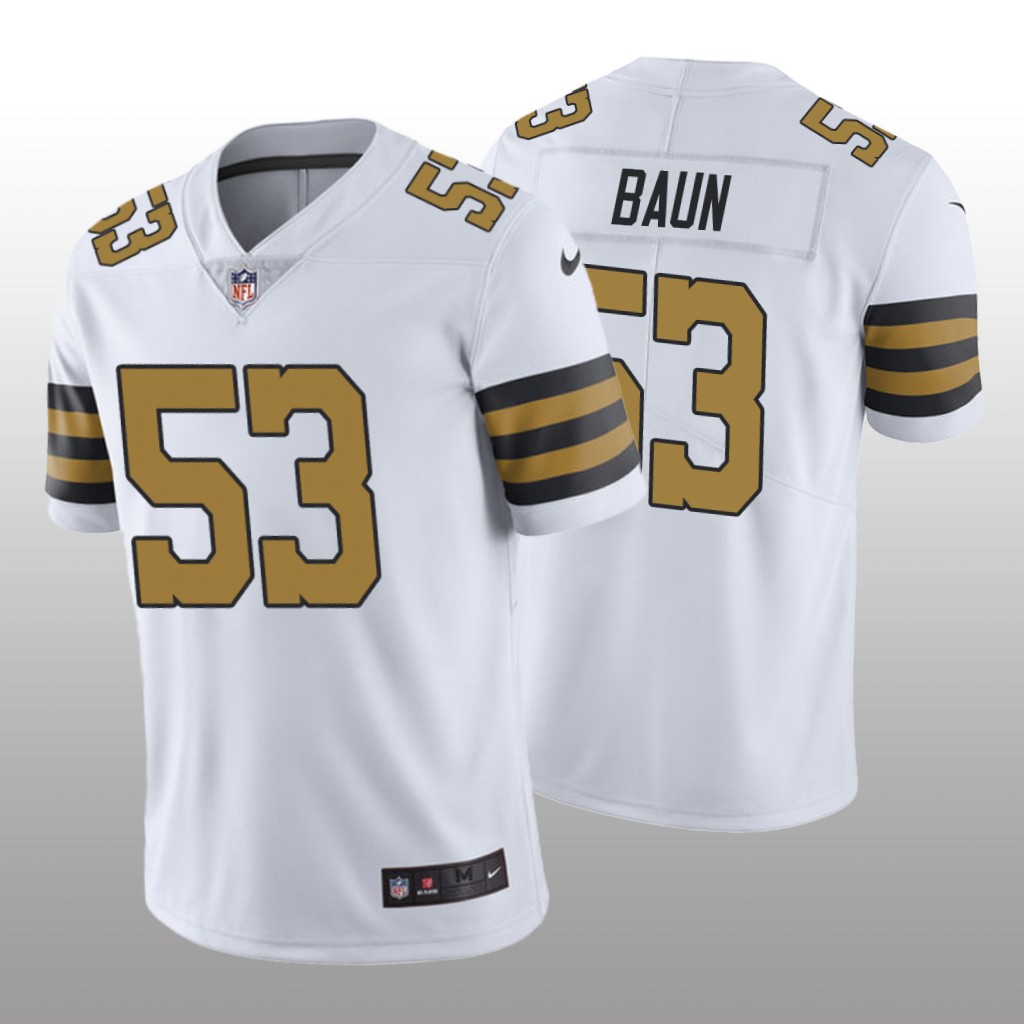 New Orleans Saints Zack Baun White Jersey Color Rush Limited - Men's