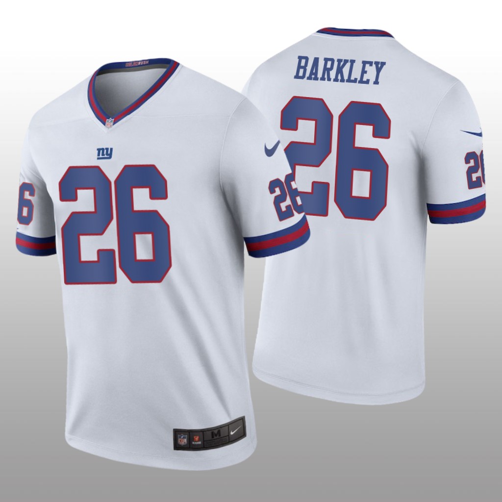 New York Giants #26 Saquon Barkley White legend color rush Jersey - Men's