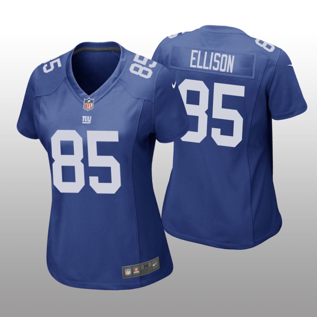New York Giants #85 Royal Blue Rhett Ellison Game Jersey - Women