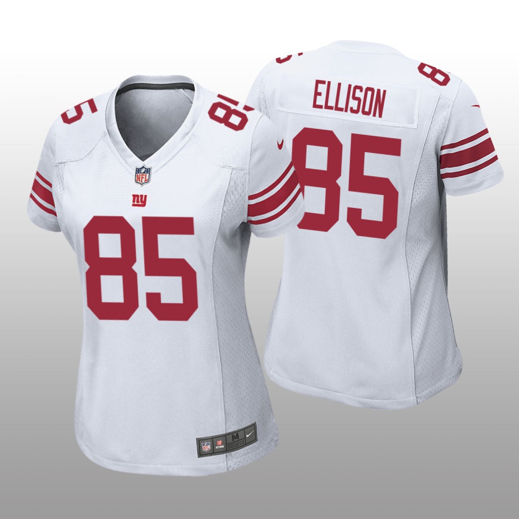 New York Giants #85 White Rhett Ellison Game Jersey - Women
