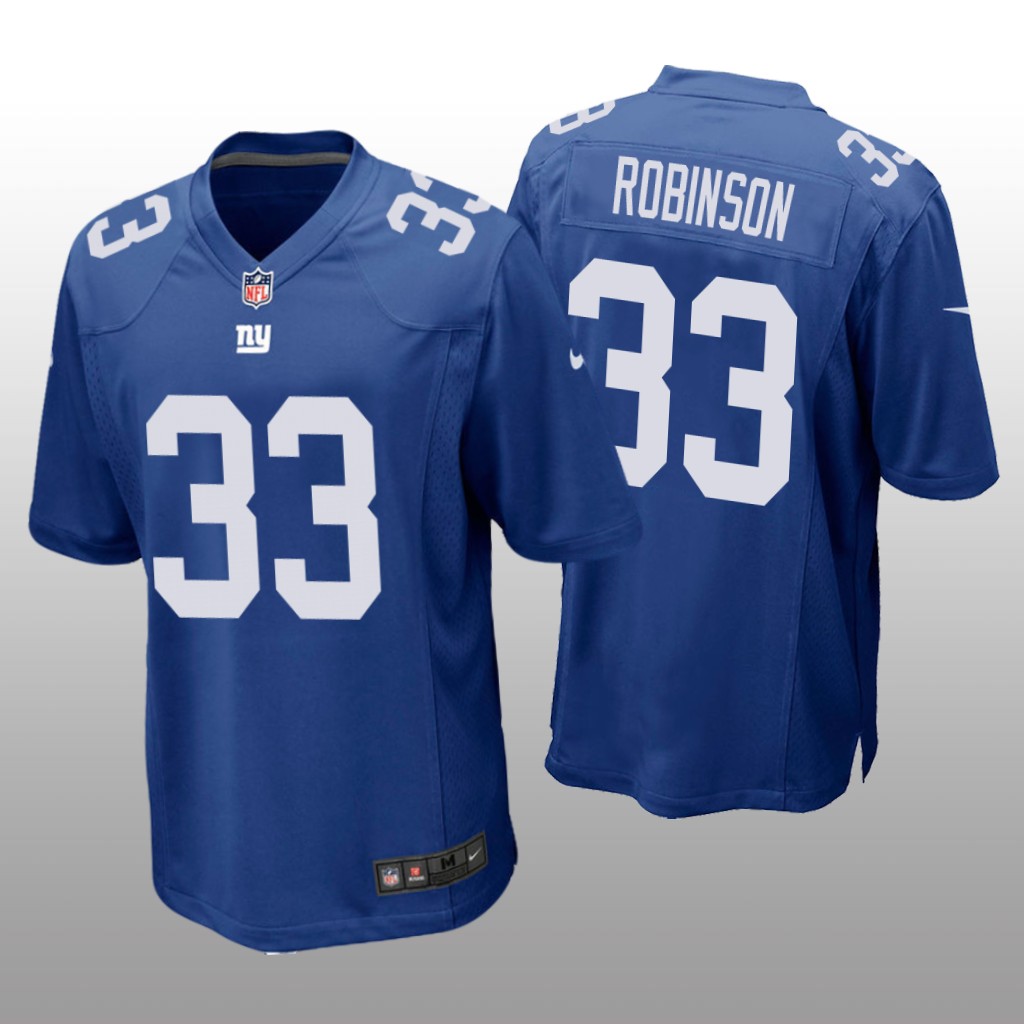 New York Giants Aaron Robinson Royal Jersey Game - Men's