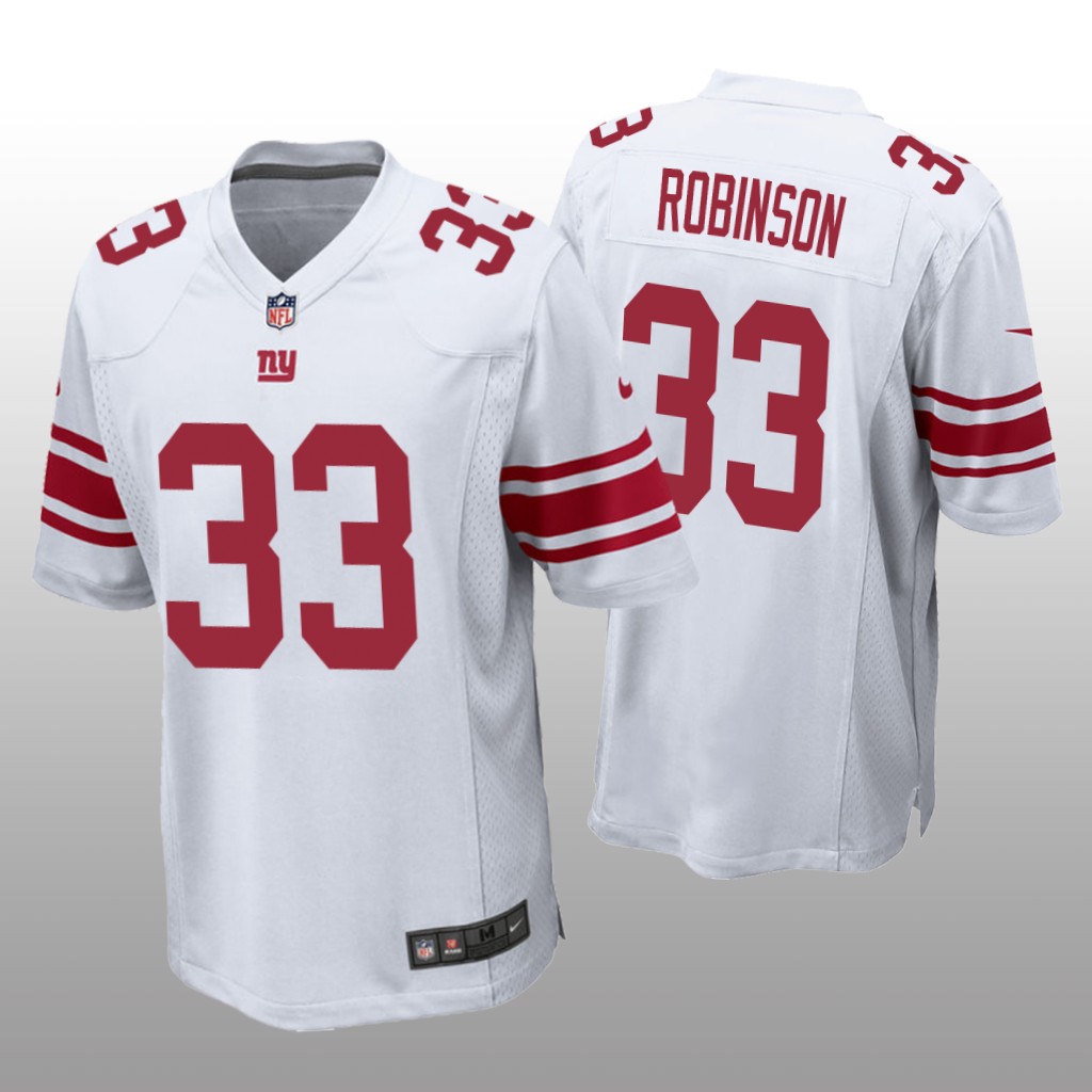 New York Giants Aaron Robinson White Jersey Game - Men's