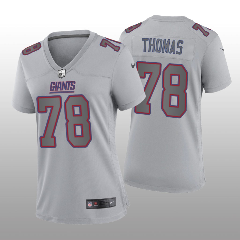 New York Giants Andrew Thomas Gray Jersey Atmosphere Fashion Game - Women's