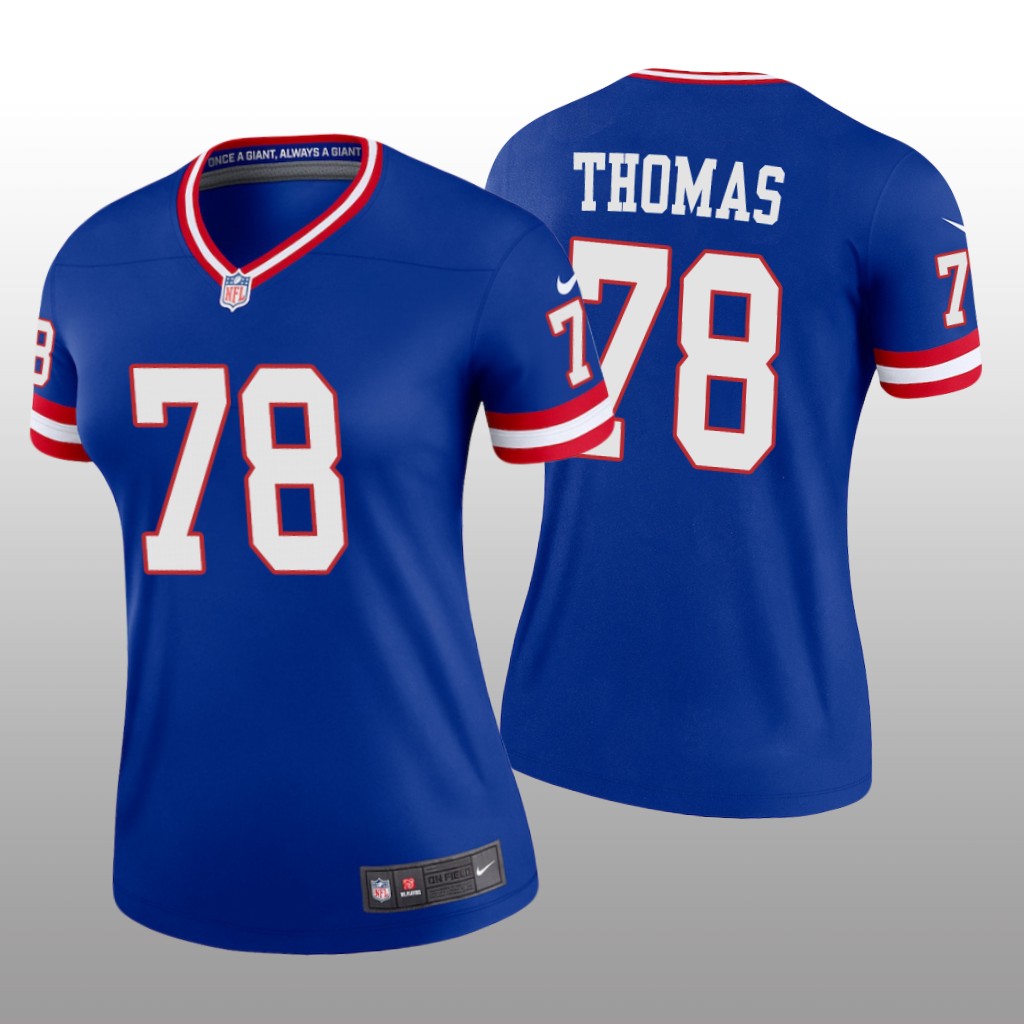 New York Giants Andrew Thomas Royal Jersey Classic Legend - Women's