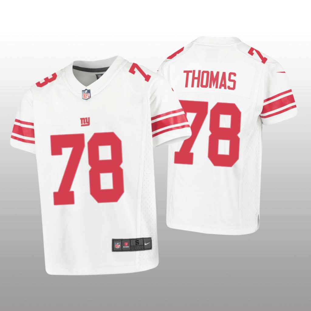 New York Giants Andrew Thomas White Jersey Game - Youth