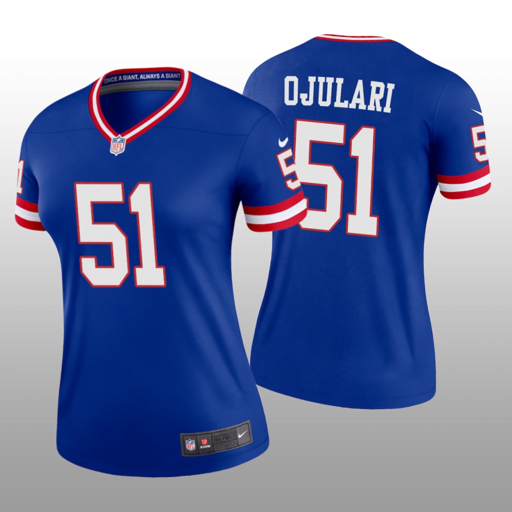 New York Giants Azeez Ojulari Royal Jersey Classic Legend - Women's