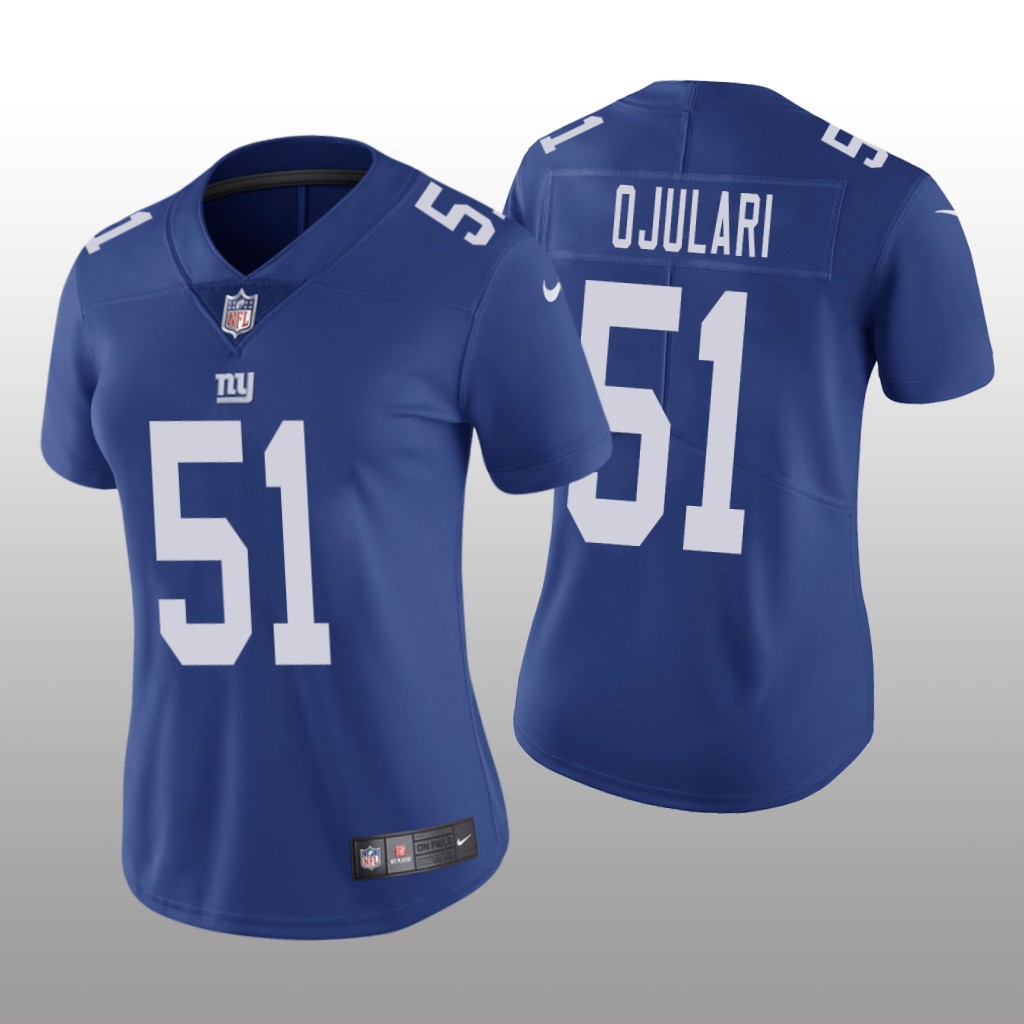 New York Giants Azeez Ojulari Royal Jersey Vapor Limited - Women's