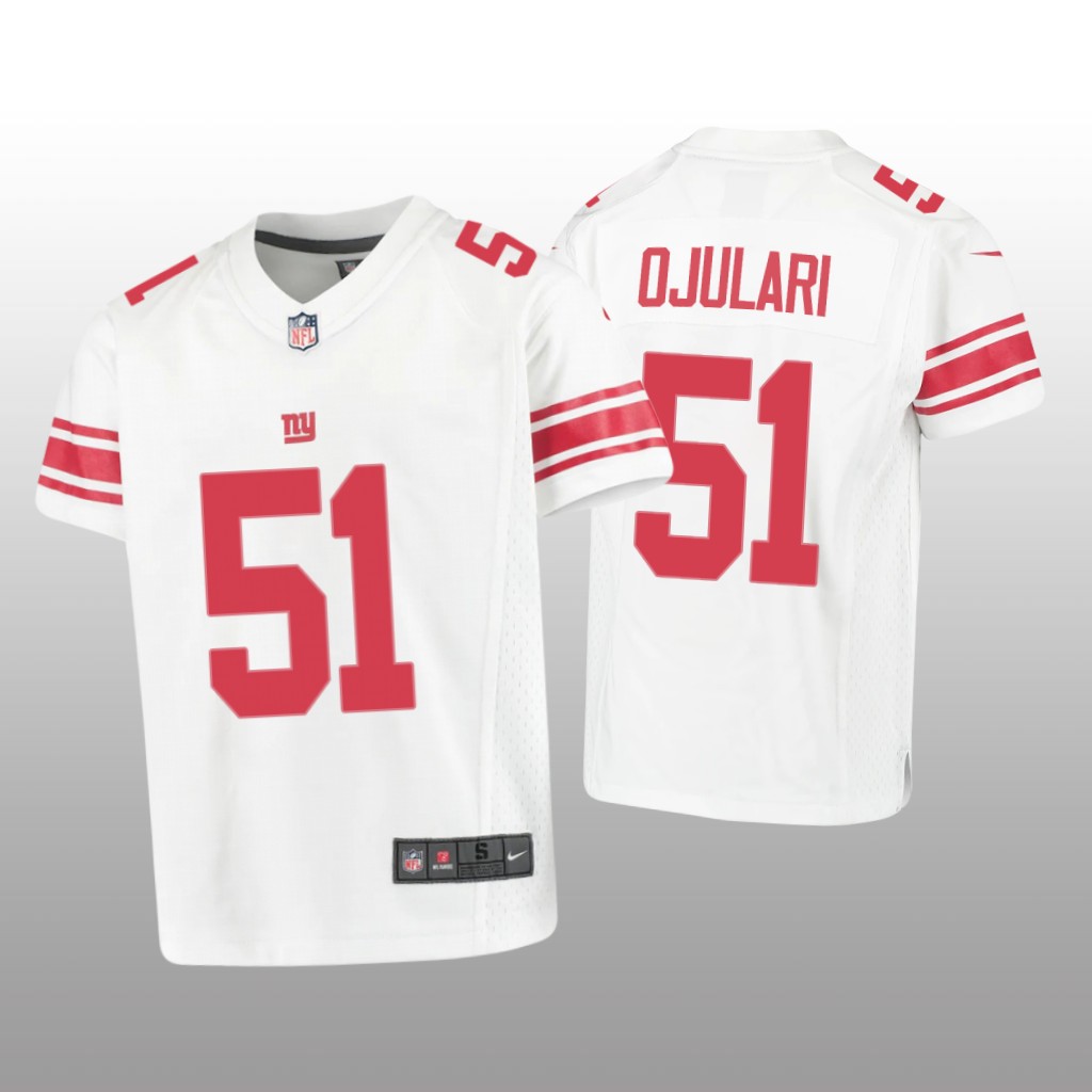 New York Giants Azeez Ojulari White Jersey Game - Youth