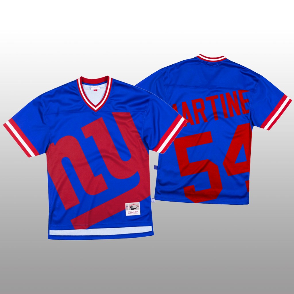 New York Giants Blake Martinez Mitchell & Ness Royal Jersey Big Face - Men's