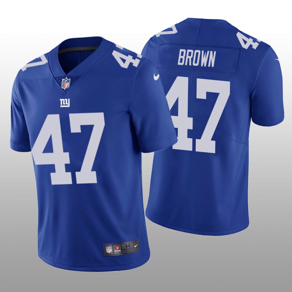 New York Giants Cameron Brown Blue Jersey Vapor Limited - Men's