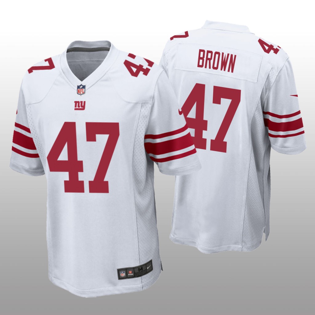 New York Giants Cameron Brown White Jersey Game - Men's