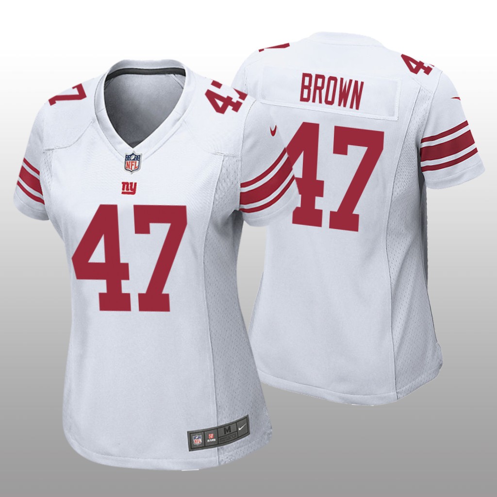 New York Giants Cameron Brown White Jersey Game - Women's