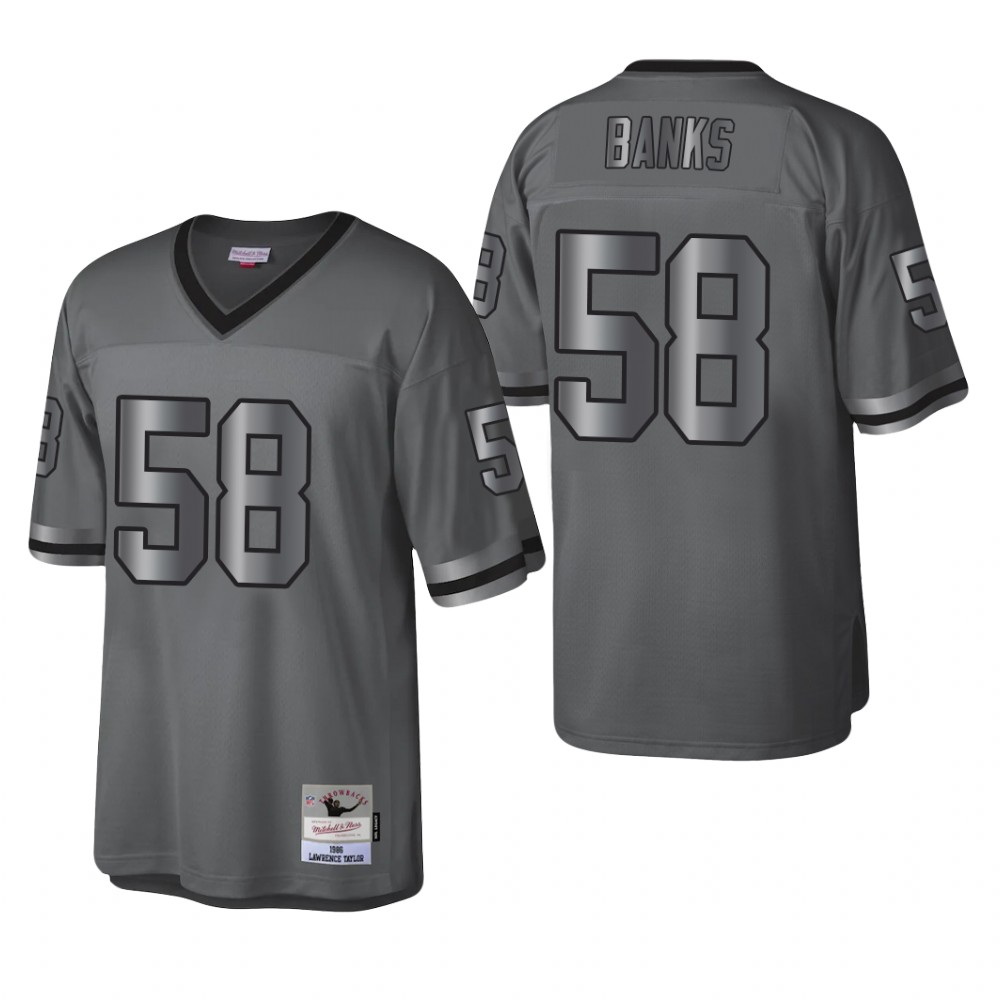 New York Giants Carl Banks Charcoal Metal Legacy 1986 Throwback - Men's