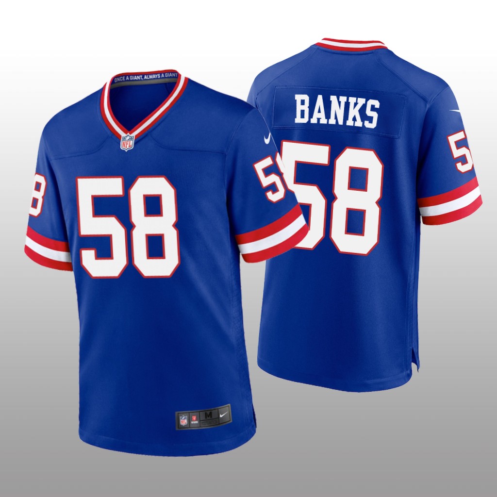 New York Giants Carl Banks Royal Jersey Classic Game - Men's