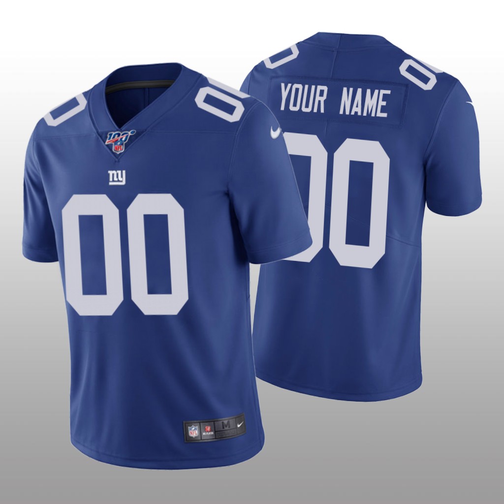 New York Giants Custom Royal Vapor Limited Jersey 100th Season - Men's