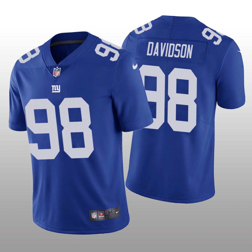 New York Giants D.J. Davidson Blue Jersey Vapor Limited - Men's
