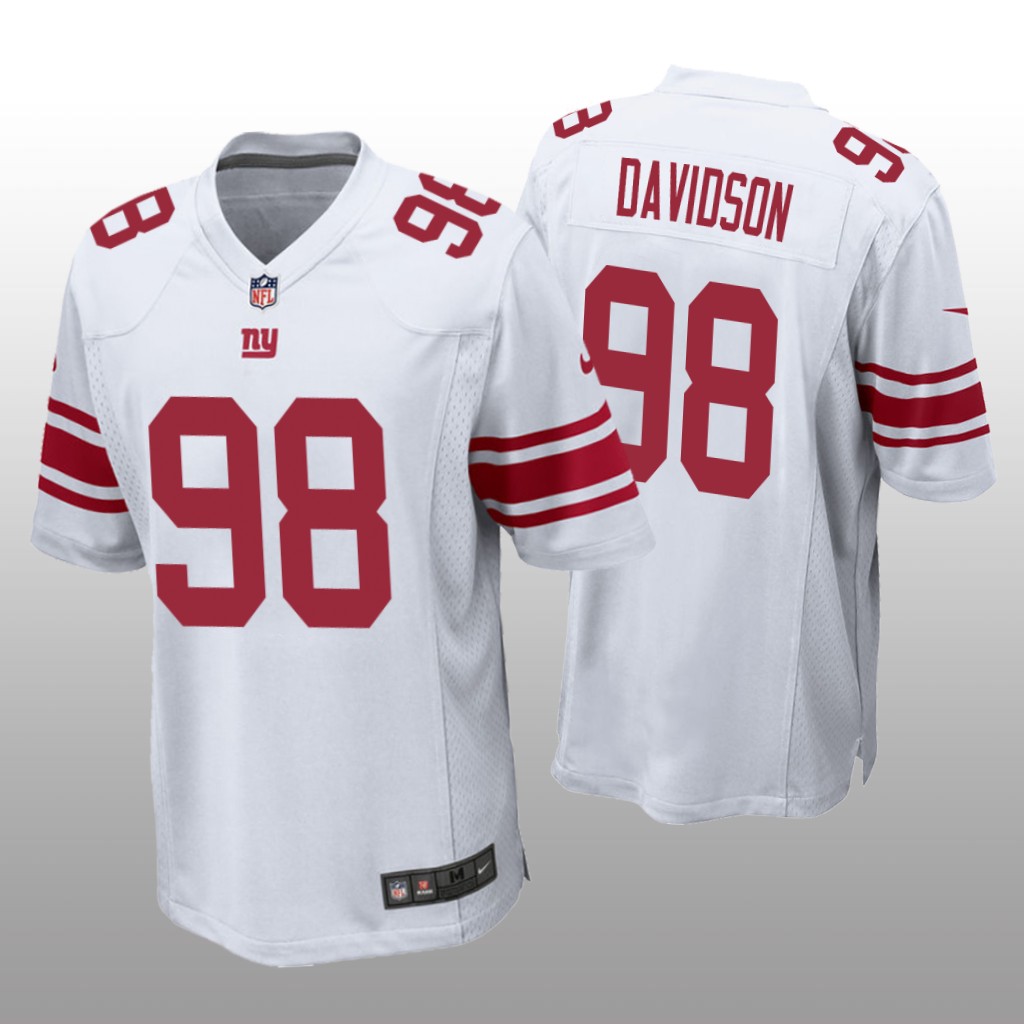 New York Giants D.J. Davidson White Jersey Game - Men's