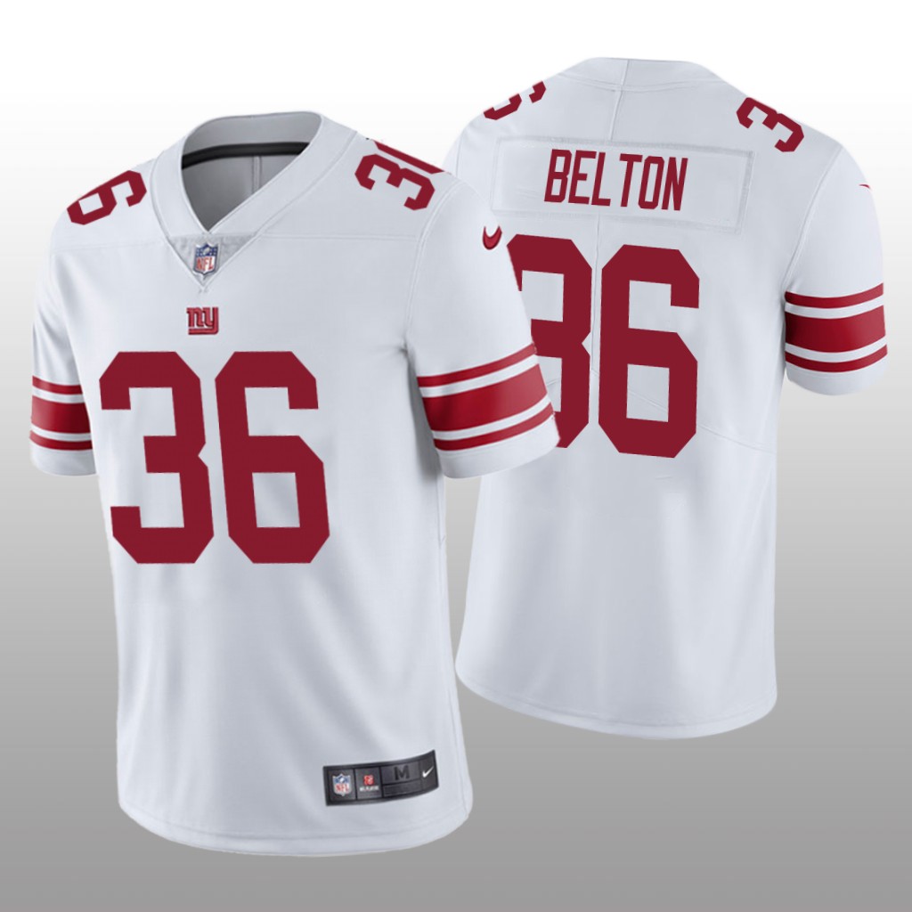 New York Giants Dane Belton White Jersey Vapor Limited - Men's