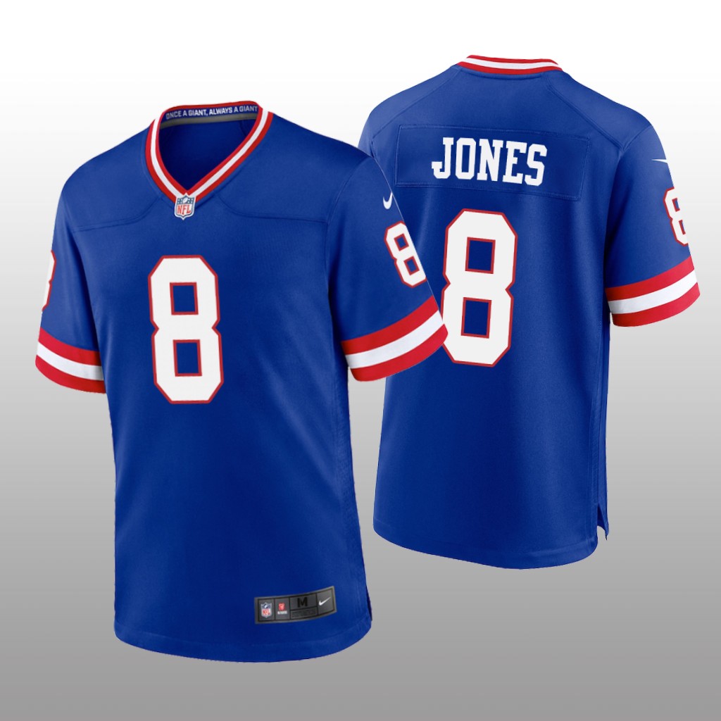 New York Giants Daniel Jones Royal Jersey Classic Game - Men's