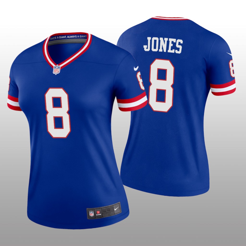 New York Giants Daniel Jones Royal Jersey Classic Legend - Women's