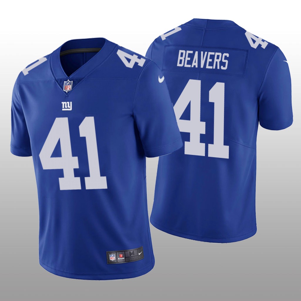 New York Giants Darrian Beavers Blue Jersey Vapor Limited - Men's