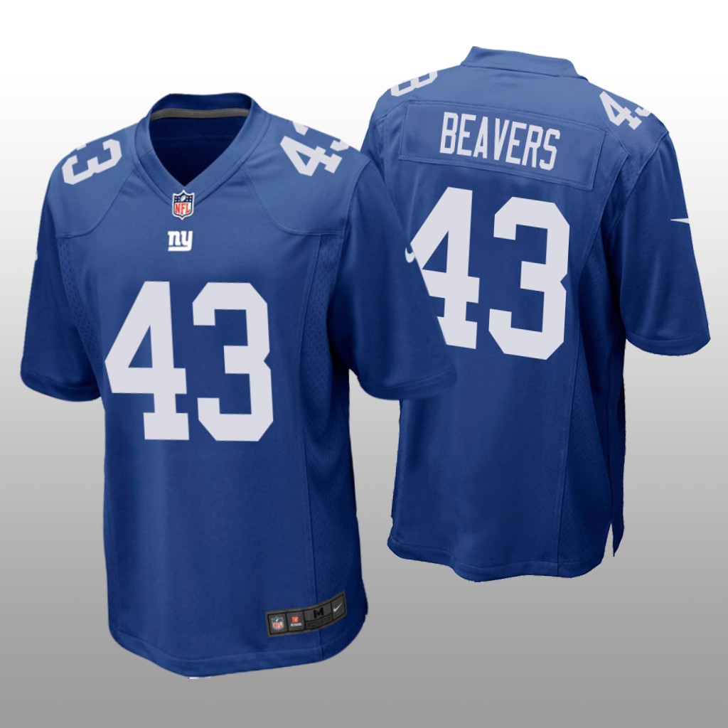 New York Giants Darrian Beavers Royal Jersey Game - Men's